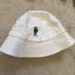 Ralph Lauren ホワイト バケットハット 3M-9M 45cm