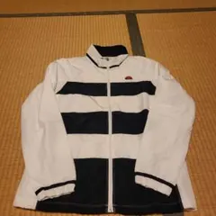 ナイロンジャケット ホワイト/ネイビー ストライプ