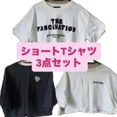 “早い者勝ち”ショート丈Tシャツ 3点セット　まとめ売り ストリート 韓国