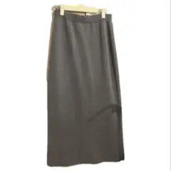 UNIQLO ユニクロ　ウォッシャブルミラノリブタイトスカート　グレー