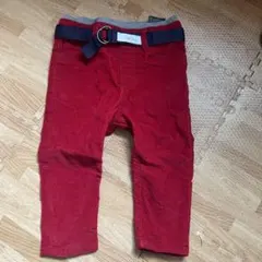 Ralph Laurenベルト　H&M 赤 コーデュロイ パンツ