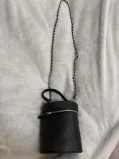 ブラックキルティングショルダーバッグ