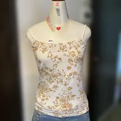 23区 キャミソール 花柄 ベージュ 38サイズのサムネイル