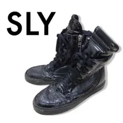 SLY スライ スパンコール ハイカット スニーカー ブラックのサムネイル