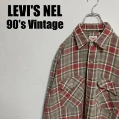 リーバイス90sグッドカラー54004-40ヘビーネルシャツLEVI'Sチェック