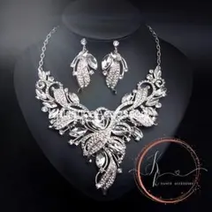 ネックレス ピアス シルバー セット ドレス 高見え ダンスドレス 着物 ショー