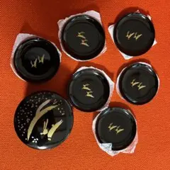 琉球漆器 銘々皿 黒漆 螺鈿 夫婦鶴 5枚セット - メルカリ