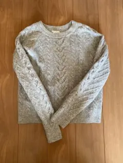 H&M グレー ケーブルニット 長袖セーター