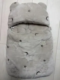 くま耳付き ベビーおくるみ ブランケット