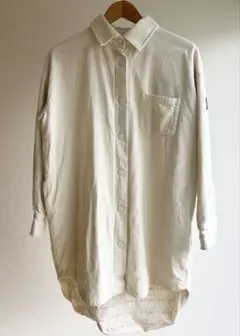 エコアルフ　コーデュロイ　ロングシャツ