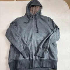 ユニクロ　ボア フルジップ パーカー　グレー　ブラウン　フード付き　UNIQLO