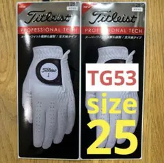 新品 タイトリスト　プロフェッショナルテック　 サイズ25 2枚