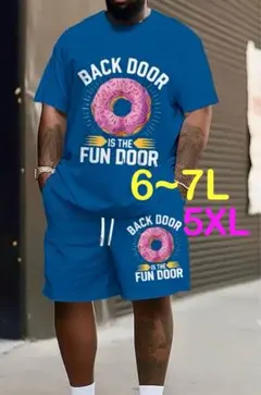 ※ドーナッツ メッシュ上下セットアップ メンズ大きいサイズ5XL(6~7L相当)