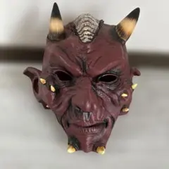 未使用‼️節分に！鬼のお面　悪魔の顔マスク　ハロウィン　コスプレ　赤鬼　ゴムマスク