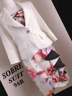 SOBRE 2set 大人プリントスーツ9AR 花柄プリントドレス