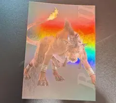 MTG FF 誇り高き戦士、レッドXIII アートカード 箔押しサイン入り