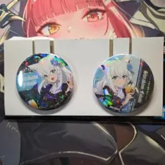 ホロライブ一番くじ　白上フブキ　缶バッジホログラムver