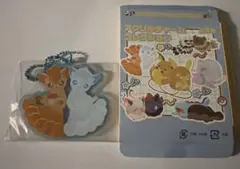 メタルチャームセット アローラロコン&ロコンポンチョのピカチュウ に