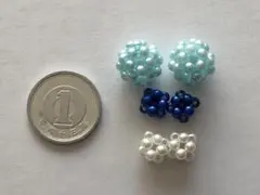 ハンドメイド素材　かたまりパーツ　パールビーズ