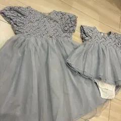 petit main 花柄刺繍ドレス 110、80サイズ