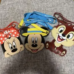ディズニーキャラクター ストラップ付きバッグセット