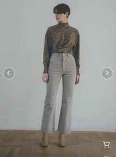 クラネ　COLOR DYE BOOTS CUT DENIM 0