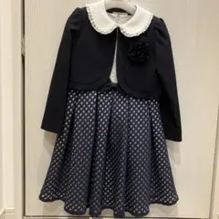 【美品】waltz by BEAMS DESIGN　ワンピース 120　ネイビー