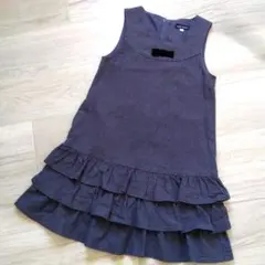 【良品】べべ/BeBe ワンピース ジャンパースカート　フリル 140 女の子