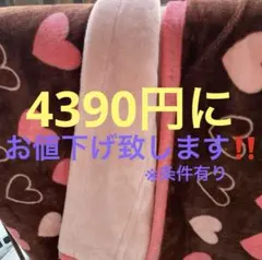超かわいい＆暖か〜い　毛布　ブランケット　シングルサイズ　オマケ：ピンクシーツ
