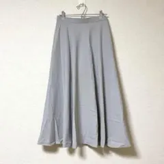 ☆ Lucile (13AR/LL) サイドジップ フレア スカート 薄いグレー