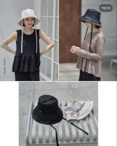 新品＊田中里奈ちゃん＊ハット＊ブラックのサムネイル