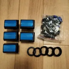 ゲーム　四角ボタン　青　ゲーム機　ゲームボタン　長方形