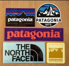 ☆新品☆パタゴニア　ノースフェイス　カッティング入り　アウトドアステッカー5枚