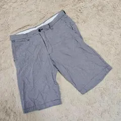 ユニクロ UNIQLO メンズ ハーフ パンツ【M】ブルー クロップド