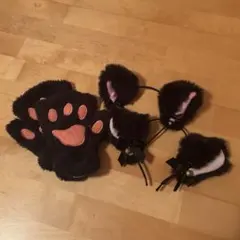 猫耳と手袋のコスプレセット
