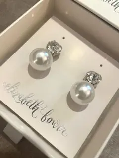 elizabeth bower Duet Stud パールクリスタルピアス