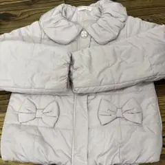 mezzo piano 薄いピンクの中綿コートとホワイトトップス、スカート4点