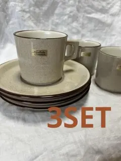 【新品未使用】Noritake ノリタケ ストーンウェア　カップ＆ソーサー3客