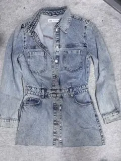 ZARA デニムワンピース 長袖