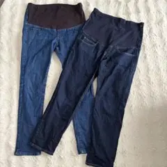 無印良品　マタニティズボン　デニムパンツ　2点