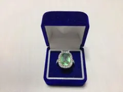 ティファニーブルーの天然石アクアマリンのシルバーリング　9号 ティファニーブルーの天然石アクアマリンのシルバーリング 9号 - メルカリ