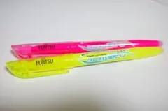 FUJITSU 蛍光ペン ピンク イエロー