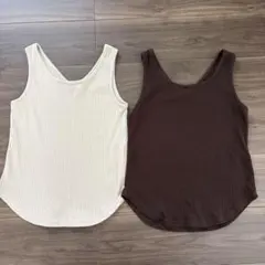 リブ2wayタンクトップ