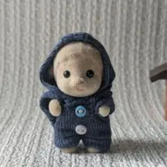 〘H〙青色~フード付きロンパース