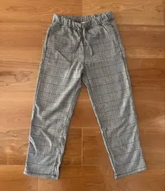 H&M チェック柄 ロングパンツ