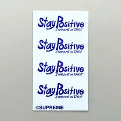 SUPREME STAY POSITIVE WHITE MINI STICKER
