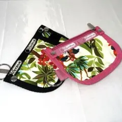 ✨美品✨ レスポートサック ミニポーチ 2点セット ハワイ柄 フラ キーリング付