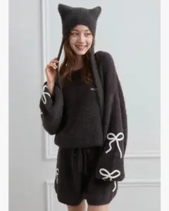 gelato pique リボンフェザーロンパース　DGRY