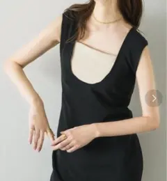 NEUNA サロペットスカート　ブラック