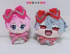 じーっとマスコット ちびぬい ぬい服 ヘッドドレス 猫耳 ピンク にじ